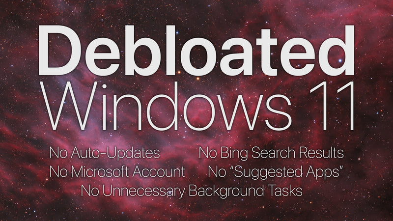 Debloated Windows 11 Installation Guide for Astrophotography Computers