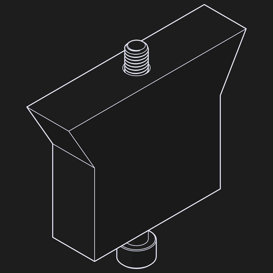 Line art of the nrStellar riser block for the Rokinon/Samyang Ring System