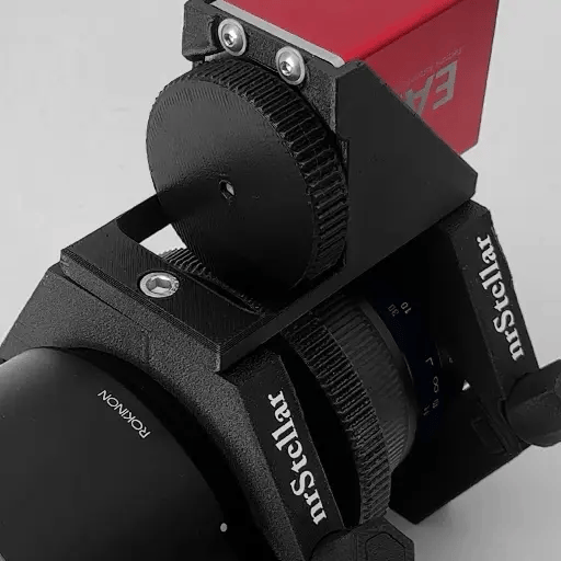 nrStellar Ring System with a ZWO EAF turning the focus ring on a camera lens