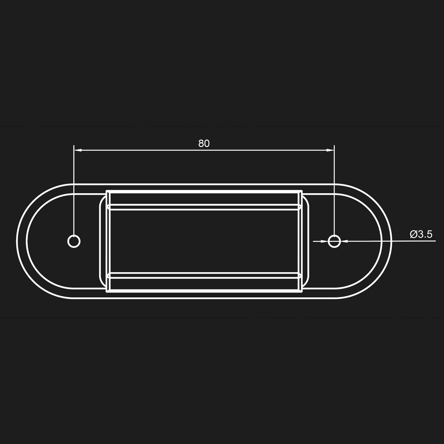 Top down view of the nrStellar MeLE Finderscope Bracket 