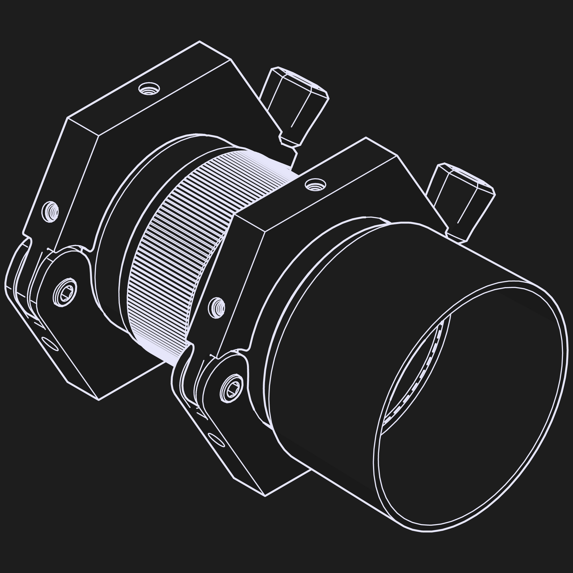 Line art of the nrStellar Rings for the Rokinon/Samyang Ring System