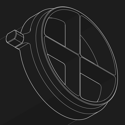 Line art of a custom star spike mask